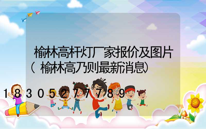 榆林高杆灯厂家报价及图片(榆林高乃则最新消息)