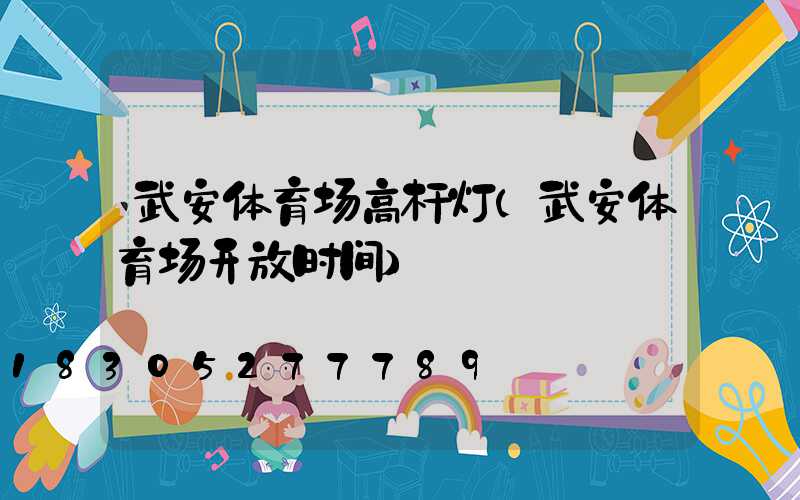 武安体育场高杆灯(武安体育场开放时间)