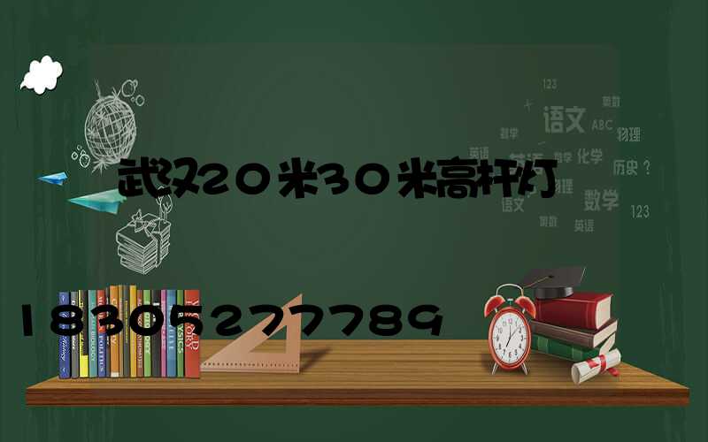 武汉20米30米高杆灯