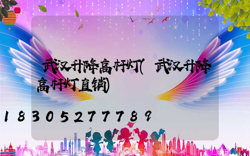 武汉升降高杆灯(武汉升降高杆灯直销)