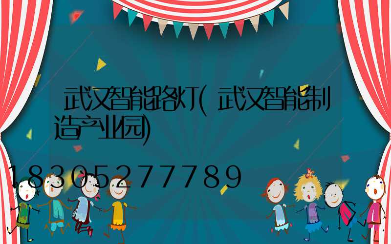 武汉智能路灯(武汉智能制造产业园)
