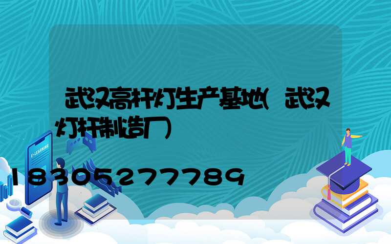 武汉高杆灯生产基地(武汉灯杆制造厂)
