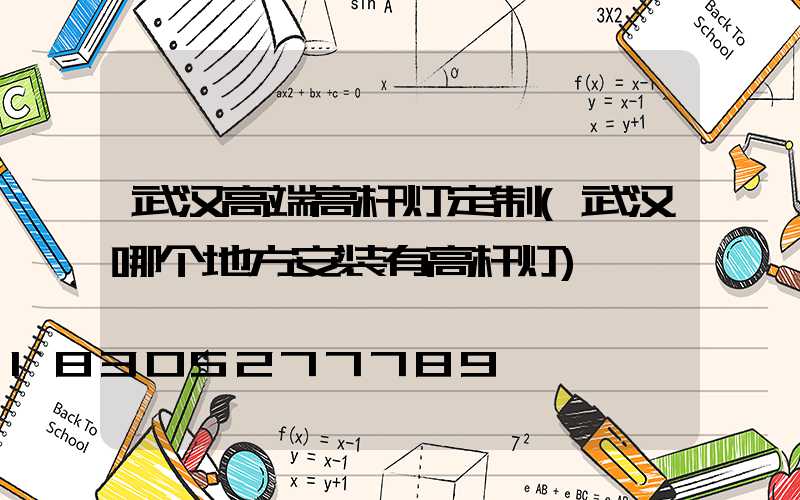 武汉高端高杆灯定制(武汉哪个地方安装有高杆灯)