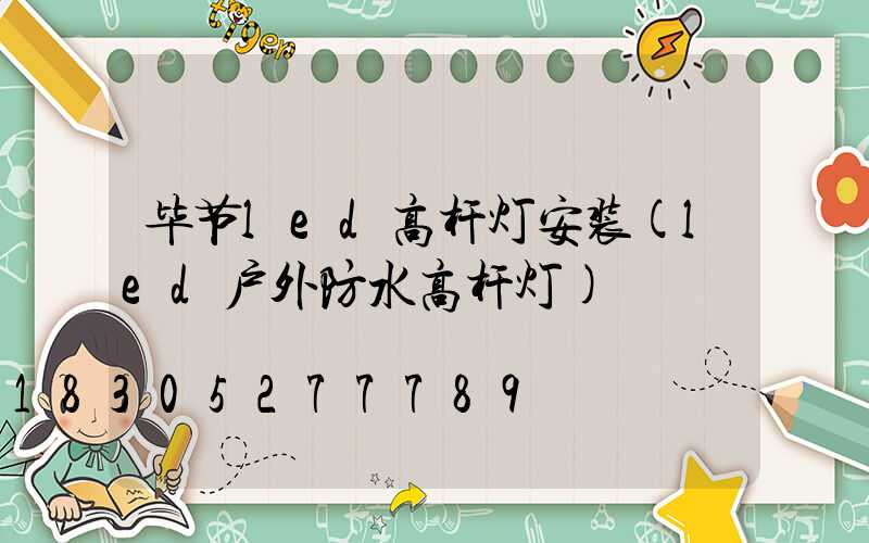 毕节led高杆灯安装(led户外防水高杆灯)