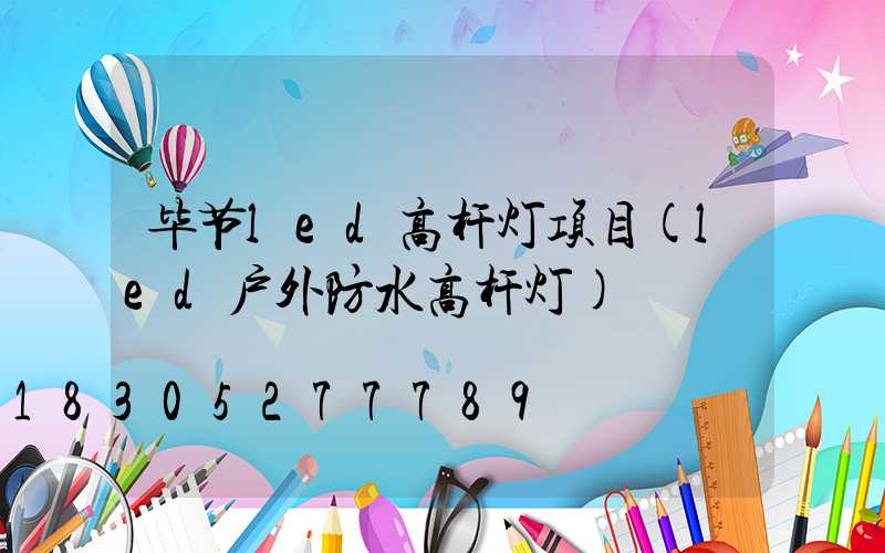 毕节led高杆灯项目(led户外防水高杆灯)