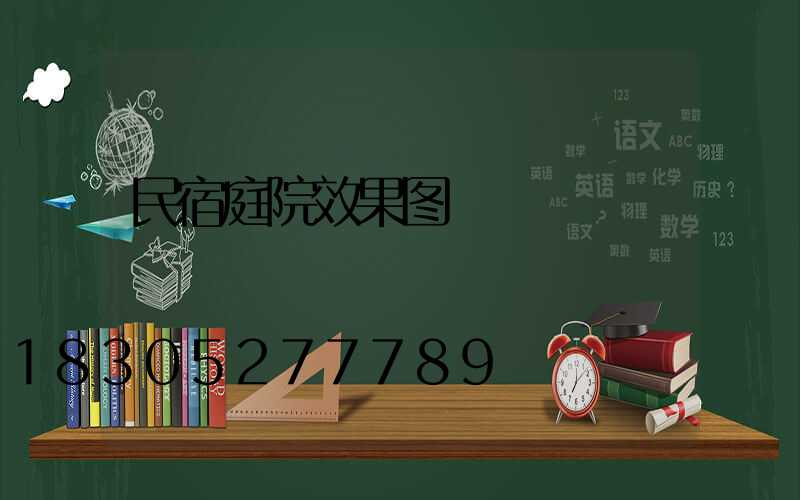 民宿庭院效果图