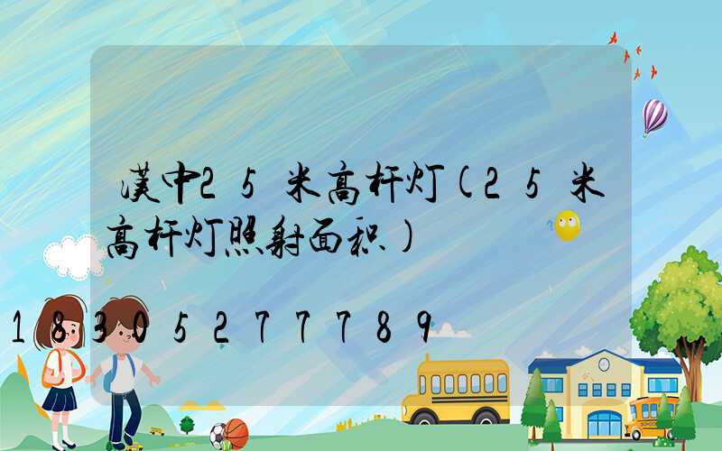 汉中25米高杆灯(25米高杆灯照射面积)