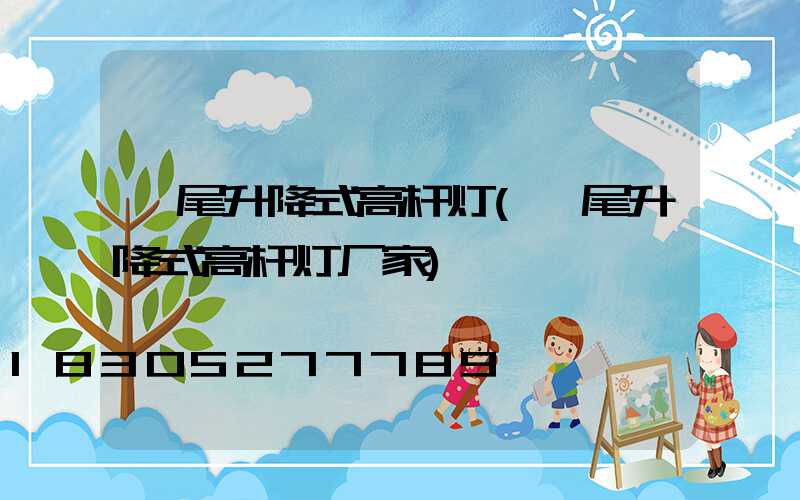 汕尾升降式高杆灯(汕尾升降式高杆灯厂家)