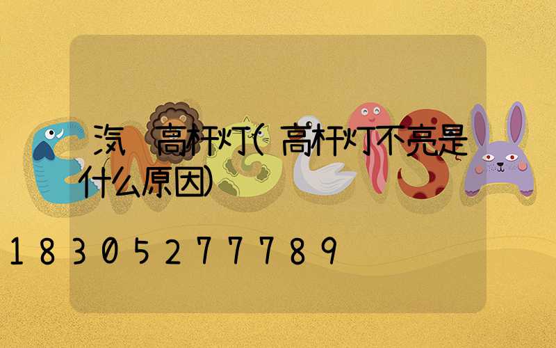 汽车高杆灯(高杆灯不亮是什么原因)