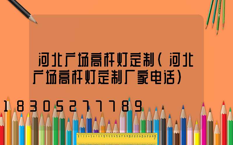 河北广场高杆灯定制(河北广场高杆灯定制厂家电话)