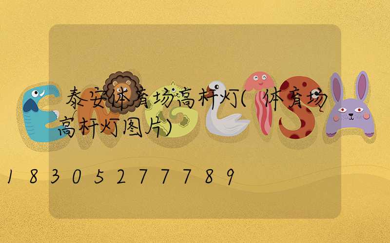 泰安体育场高杆灯(体育场高杆灯图片)