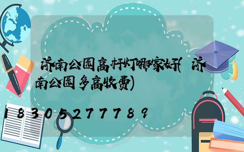 济南公园高杆灯哪家好(济南公园多高收费)