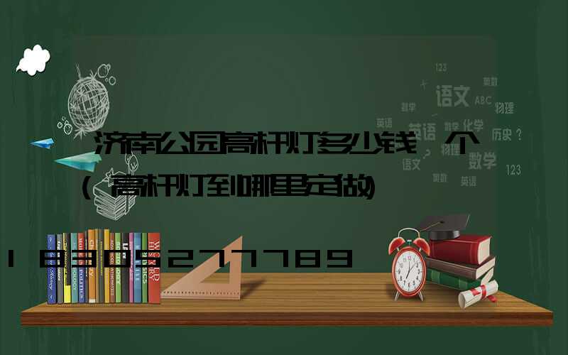 济南公园高杆灯多少钱一个(高杆灯到哪里定做)