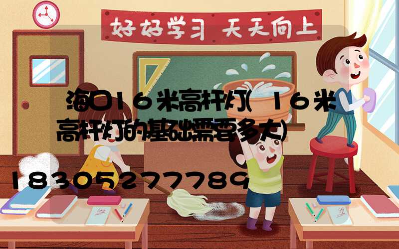 海口16米高杆灯(16米高杆灯的基础需要多大)