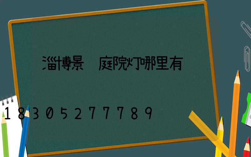 淄博景观庭院灯哪里有