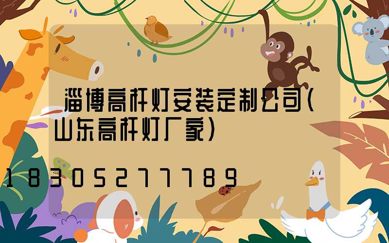 淄博高杆灯安装定制公司(山东高杆灯厂家)