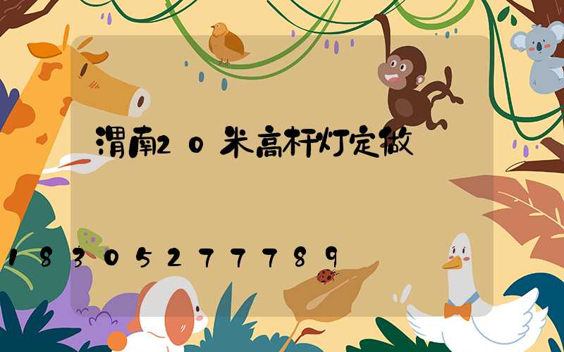 渭南20米高杆灯定做
