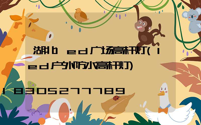 湖北led广场高杆灯(led户外防水高杆灯)