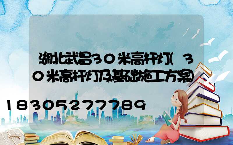 湖北武昌30米高杆灯(30米高杆灯及基础施工方案)