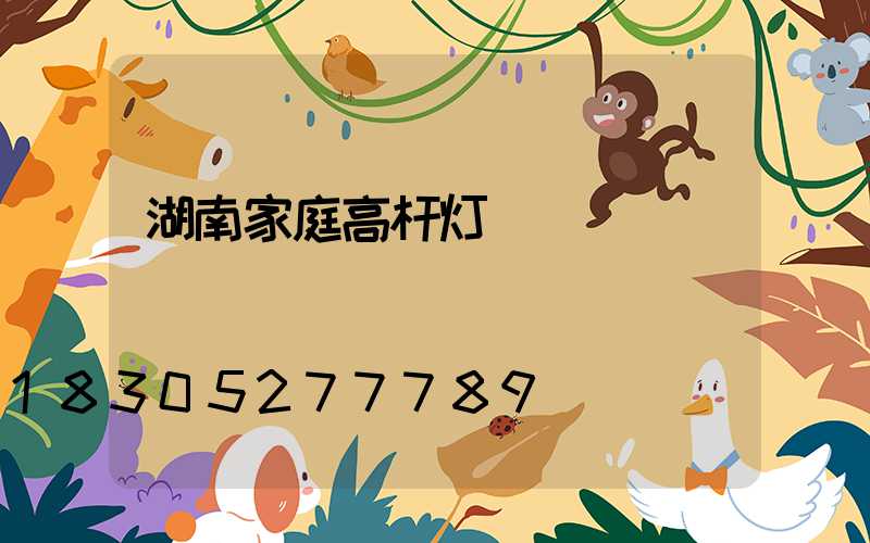 湖南家庭高杆灯