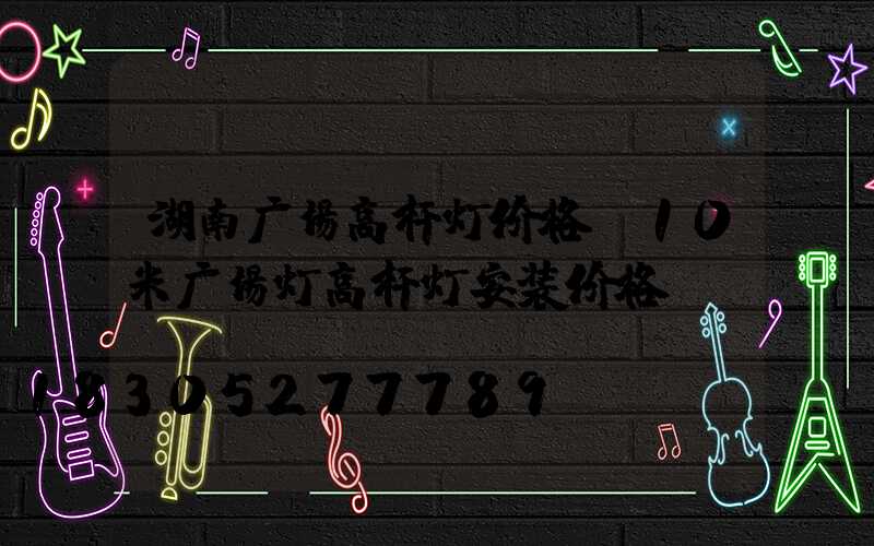 湖南广场高杆灯价格(10米广场灯高杆灯安装价格)