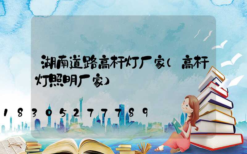 湖南道路高杆灯厂家(高杆灯照明厂家)
