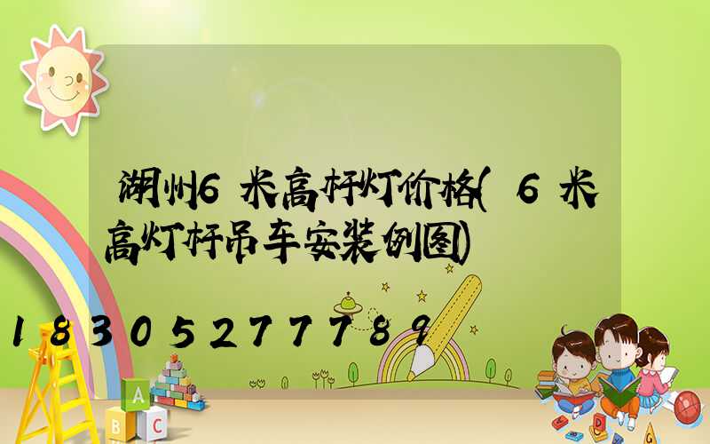 湖州6米高杆灯价格(6米高灯杆吊车安装例图)