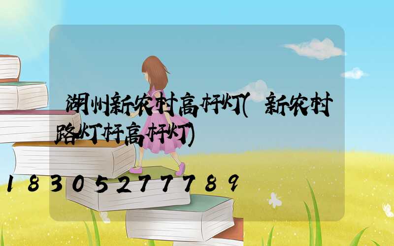 湖州新农村高杆灯(新农村路灯杆高杆灯)