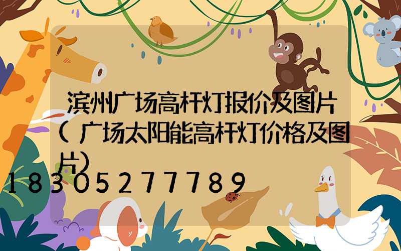 滨州广场高杆灯报价及图片(广场太阳能高杆灯价格及图片)