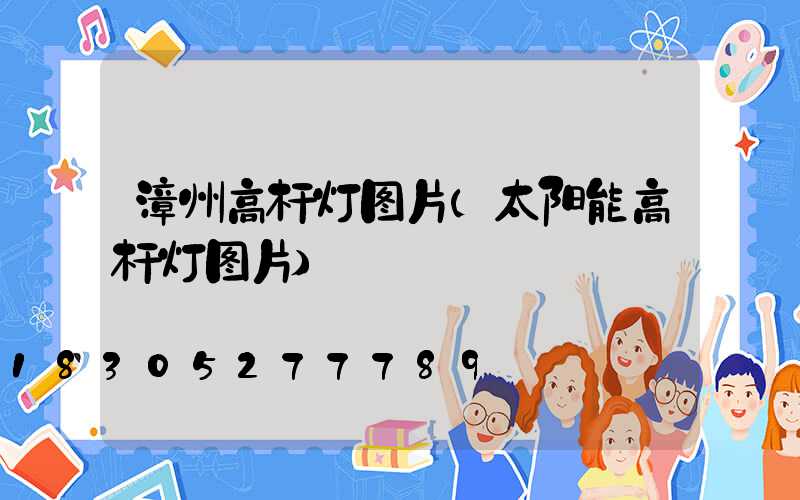 漳州高杆灯图片(太阳能高杆灯图片)