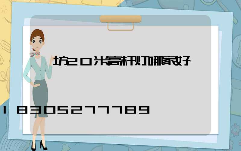 潍坊20米高杆灯哪家好