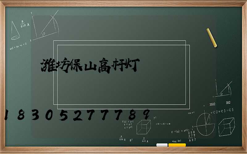 潍坊保山高杆灯