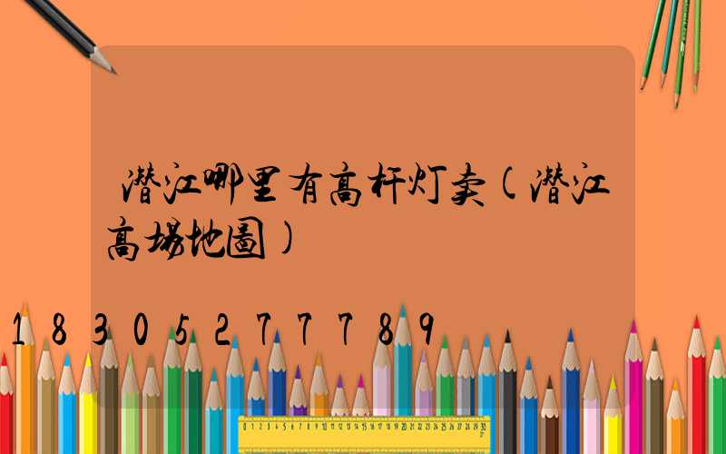 潜江哪里有高杆灯卖(潜江高场地图)