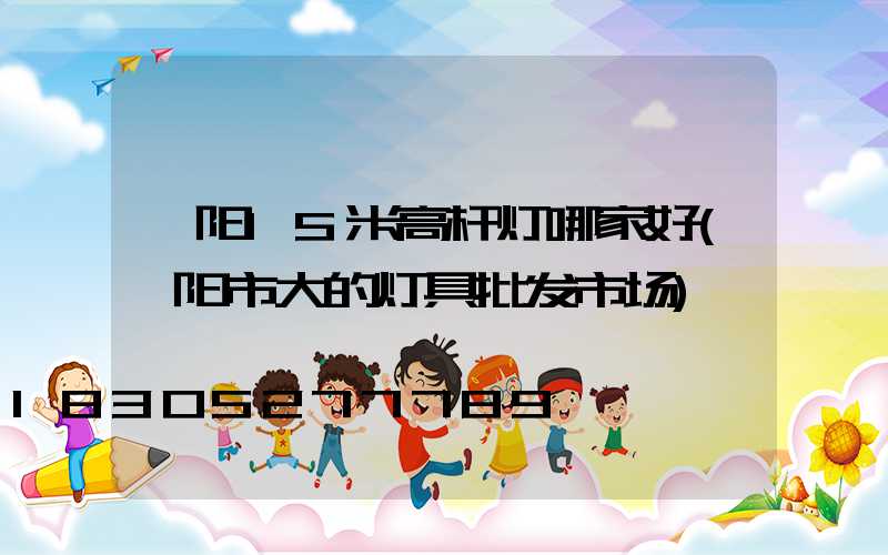 濮阳15米高杆灯哪家好(濮阳市大的灯具批发市场)