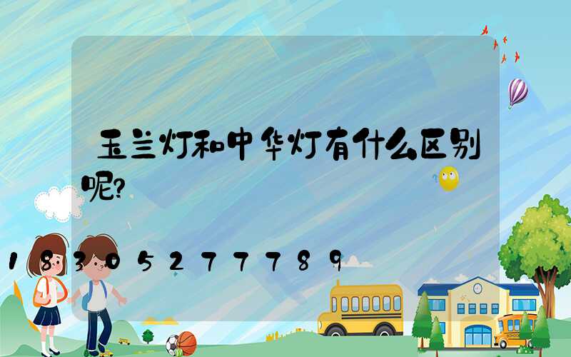 玉兰灯和中华灯有什么区别呢？