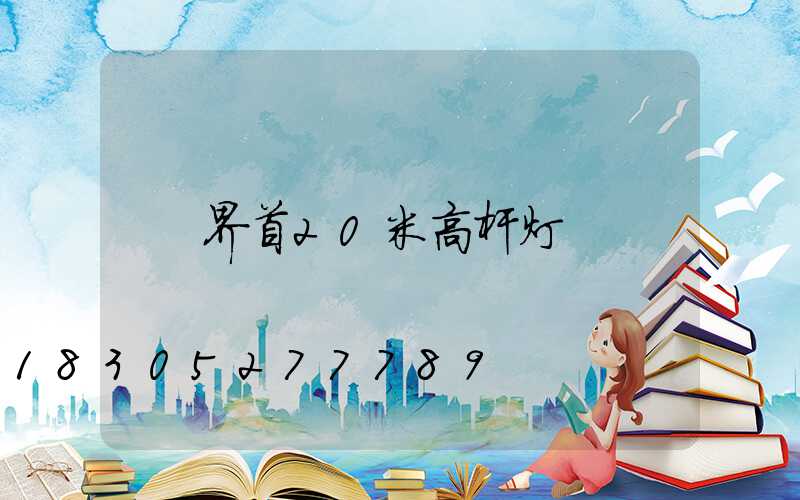 界首20米高杆灯