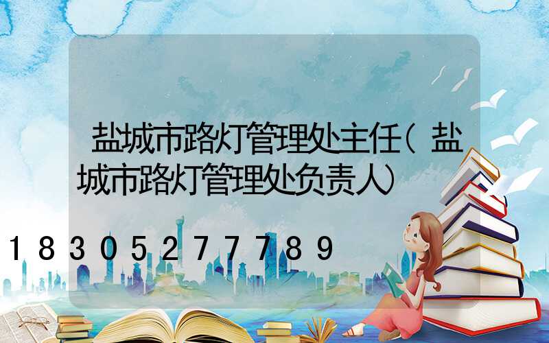 盐城市路灯管理处主任(盐城市路灯管理处负责人)