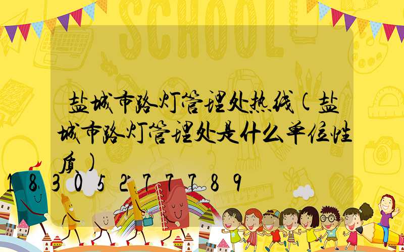 盐城市路灯管理处热线(盐城市路灯管理处是什么单位性质)