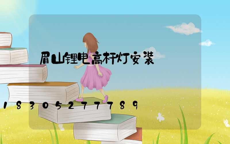眉山锂电高杆灯安装