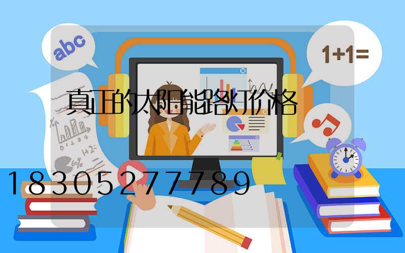 真正的太阳能路灯价格