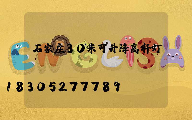 石家庄30米可升降高杆灯