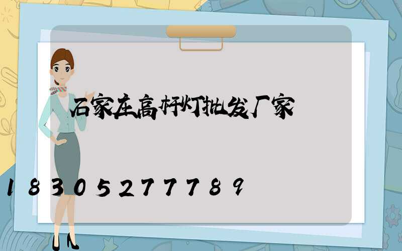 石家庄高杆灯批发厂家