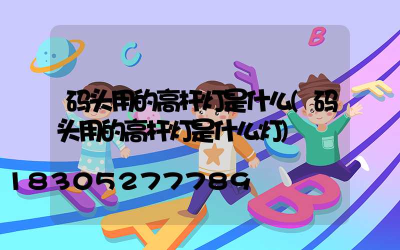 码头用的高杆灯是什么(码头用的高杆灯是什么灯)