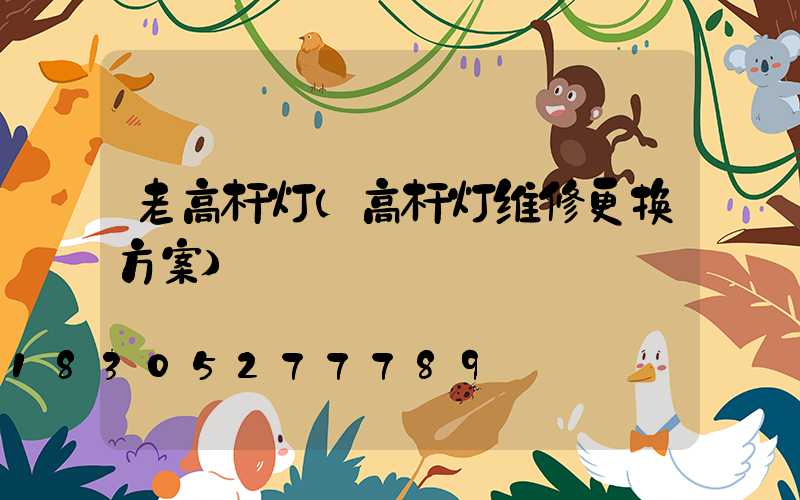 老高杆灯(高杆灯维修更换方案)