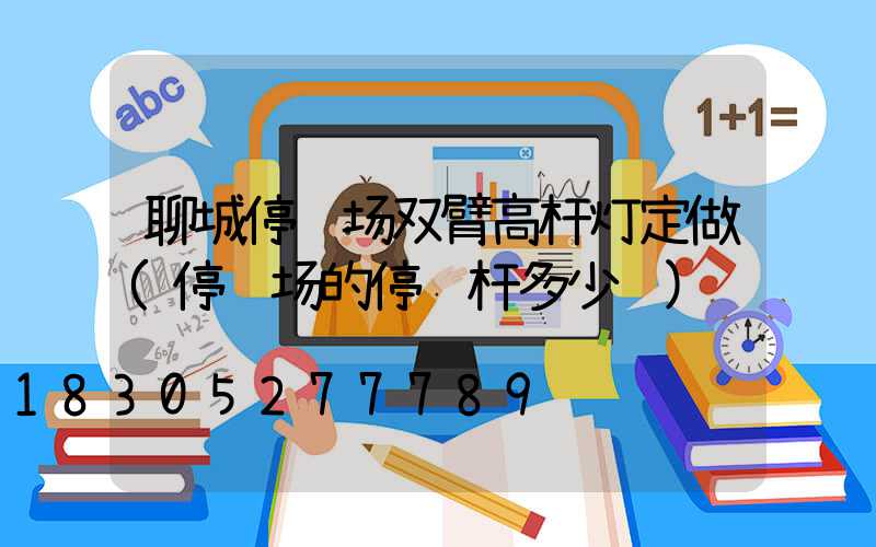 聊城停车场双臂高杆灯定做(停车场的停车杆多少钱)