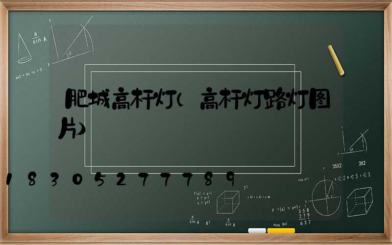 肥城高杆灯(高杆灯路灯图片)