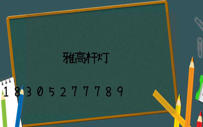 腾雅高杆灯