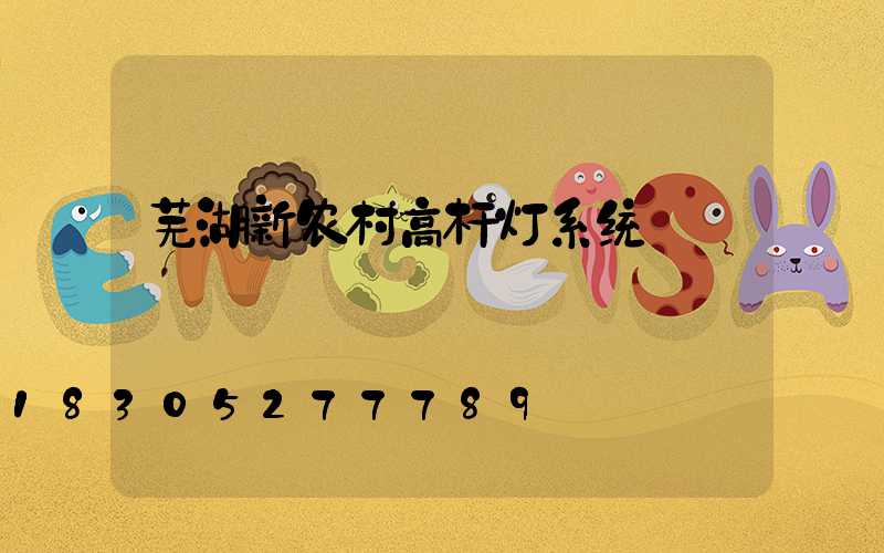 芜湖新农村高杆灯系统
