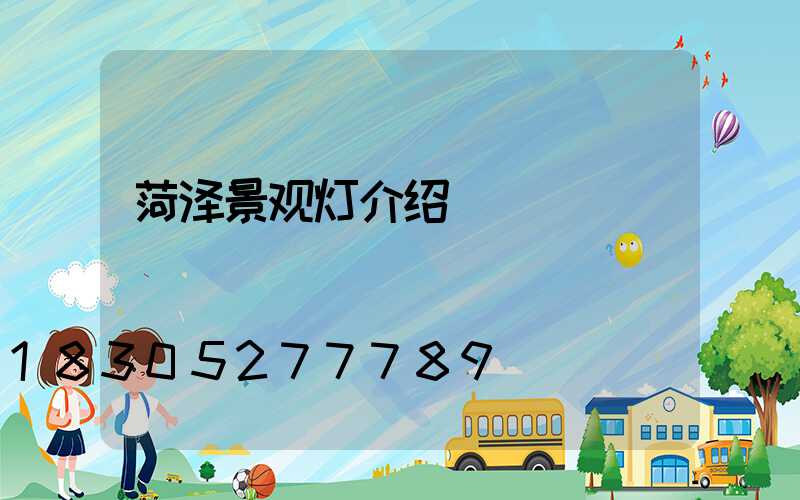 菏泽景观灯介绍