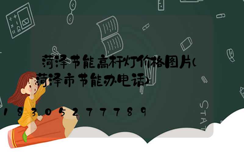 菏泽节能高杆灯价格图片(菏泽市节能办电话)